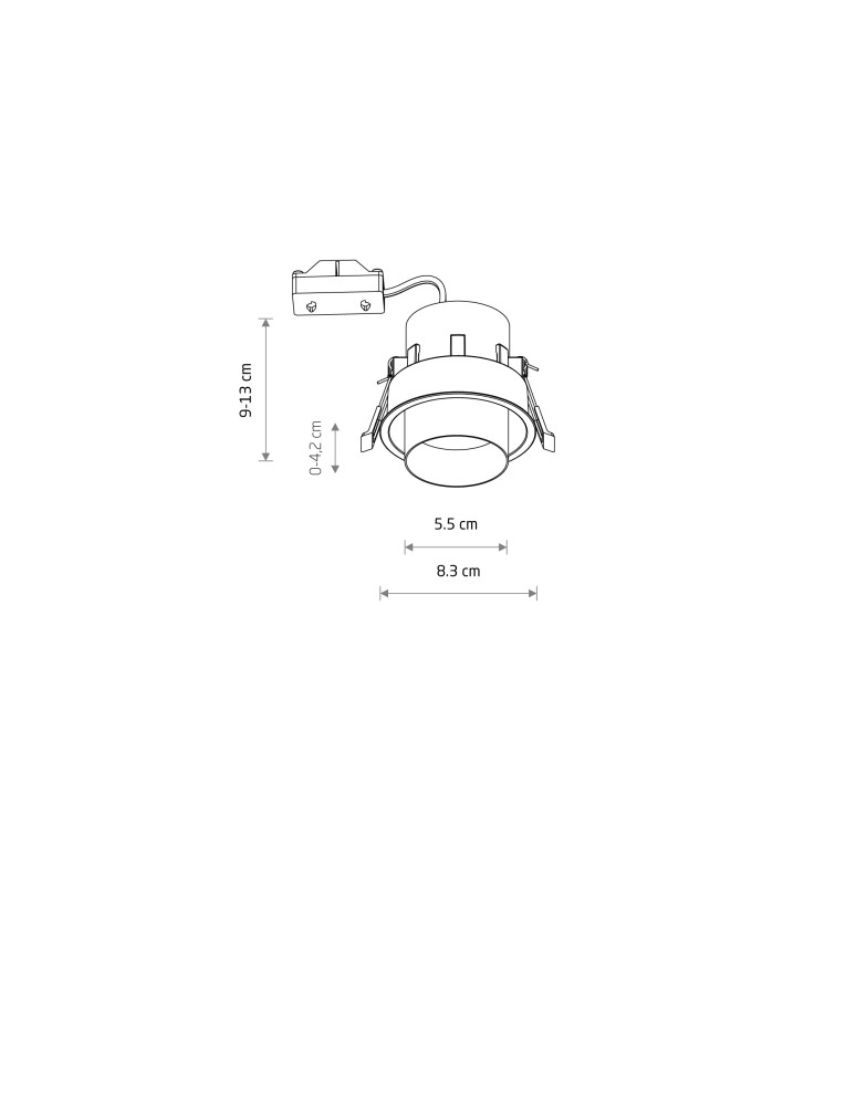 Round flush-mounted lamps - Nowodvorski MONO SLIDE Flush Mounted Spot Max wattage 10W only LED GU10 White 10795 - product kolory-swiatla.pl 3