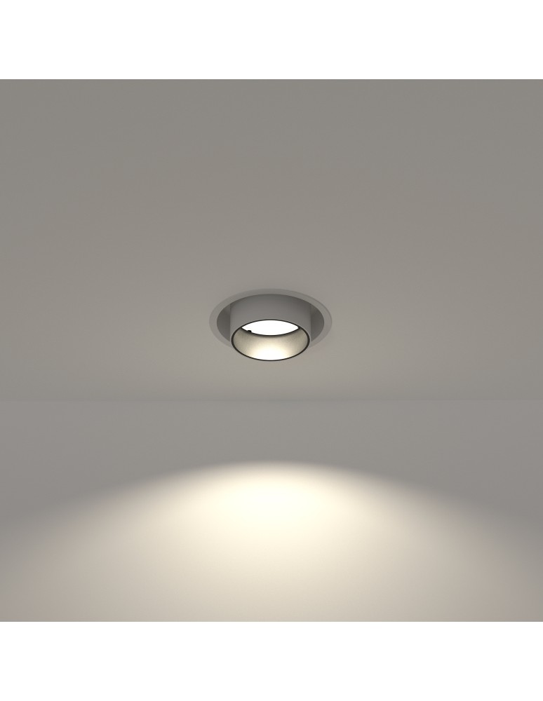 Round flush-mounted lamps - Nowodvorski MONO SLIDE Flush Mounted Spot Max wattage 10W only LED GU10 White 10796 - product kolory-swiatla.pl 2