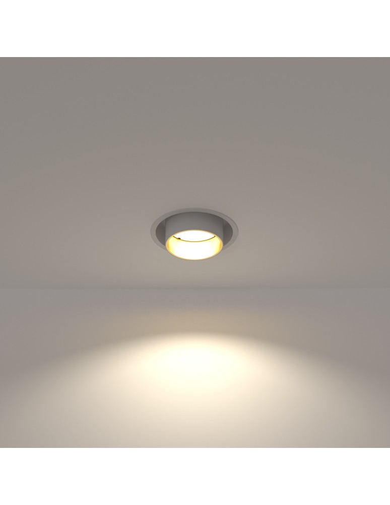 Round flush-mounted lamps - Nowodvorski MONO SLIDE Flush Mounted Spot Max wattage 10W only LED GU10 White 10797 - product kolory-swiatla.pl 2
