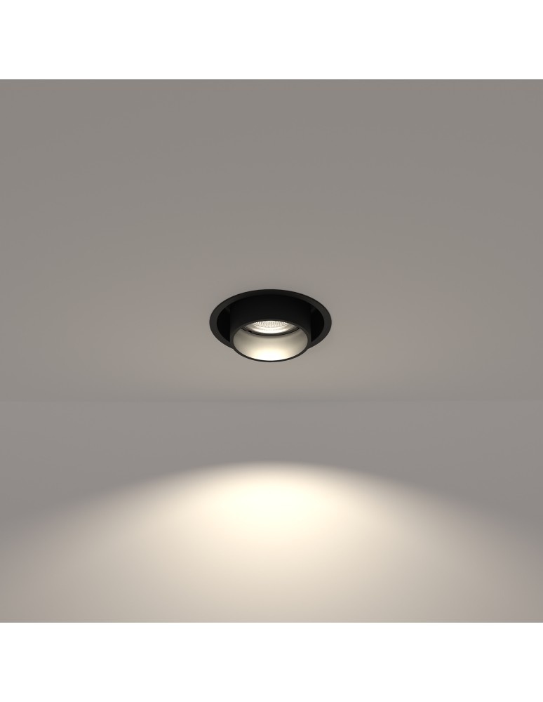 Round flush-mounted lamps - Nowodvorski MONO SLIDE Flush Mounted Spot Max wattage 10W only LED GU10 Black 10799 - product kolory-swiatla.pl 4