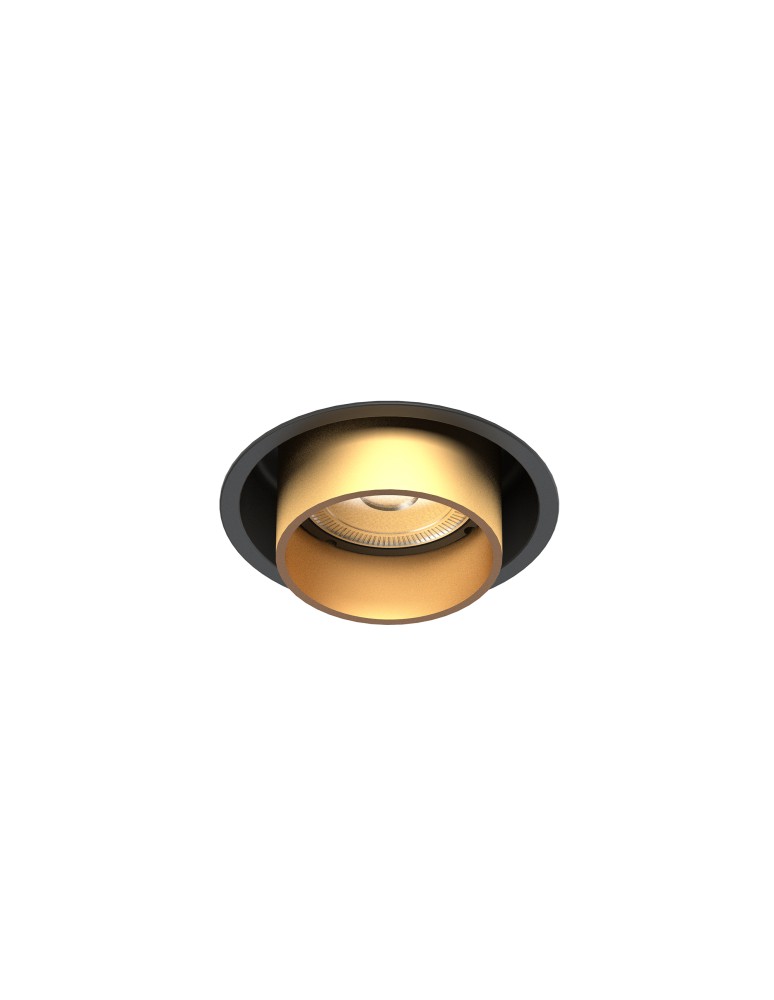 Round flush-mounted lamps - Nowodvorski MONO SLIDE Flush Mounted Spot Max wattage 10W only LED GU10 Satin Gold 10800 - product kolory-swiatla.pl 1