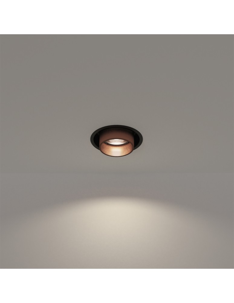 Round flush-mounted lamps - Nowodvorski MONO SLIDE Flush Mounted Spot Max wattage 10W only LED GU10 Satin Copper 10801 - product kolory-swiatla.pl 2