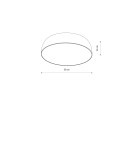 Round Plafonds - Nowodvorski SATELLITE M Ceiling Plafond Max power 25W only LED E27 Grey 8018 - product 2