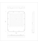 Outdoor floodlights / halopacks - ITALUX Timbo Floodlight Gray IP65 1xLED 50W Neutral White FD-23913-50W - product 6
