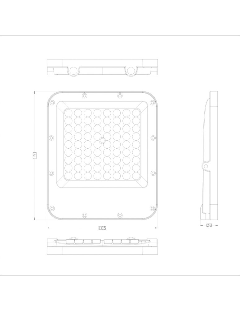 Outdoor floodlights / halopacks - ITALUX Timbo Floodlight Gray IP65 1xLED 50W Neutral White FD-23913-50W - product kolory-swiatla.pl 6