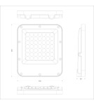 Outdoor floodlights / halopacks - ITALUX Timbo Floodlight Gray IP65 1xLED 30W Neutral White FD-23913-30W - product 5