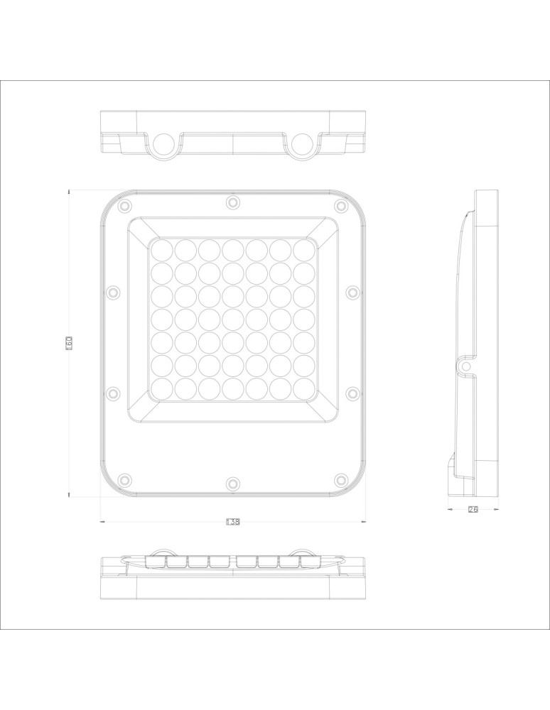 Outdoor floodlights / halopacks - ITALUX Timbo Floodlight Gray IP65 1xLED 30W Neutral White FD-23913-30W - product kolory-swiatla.pl 5