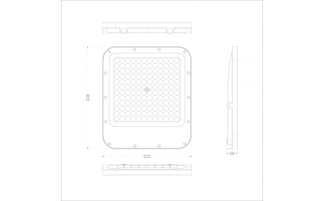 ITALUX Timbo Naświetlacz IP65 1xLED 100W 4000K FD-23913-100W