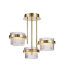 Glamour ceiling lamps - ITALUX Tiara Plafond Sanded Gold with Gloss 3xLED 24W PND-77362-3-24W-GD - product 1