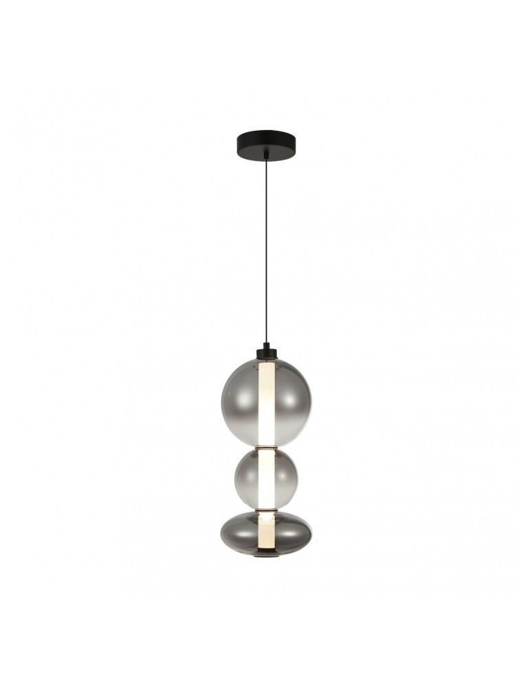 Designer pendant lamps - ITALUX Sonte Pendant Black matte 1xLED 24W PND-24352V-24W-BK-SG - product kolory-swiatla.pl 1