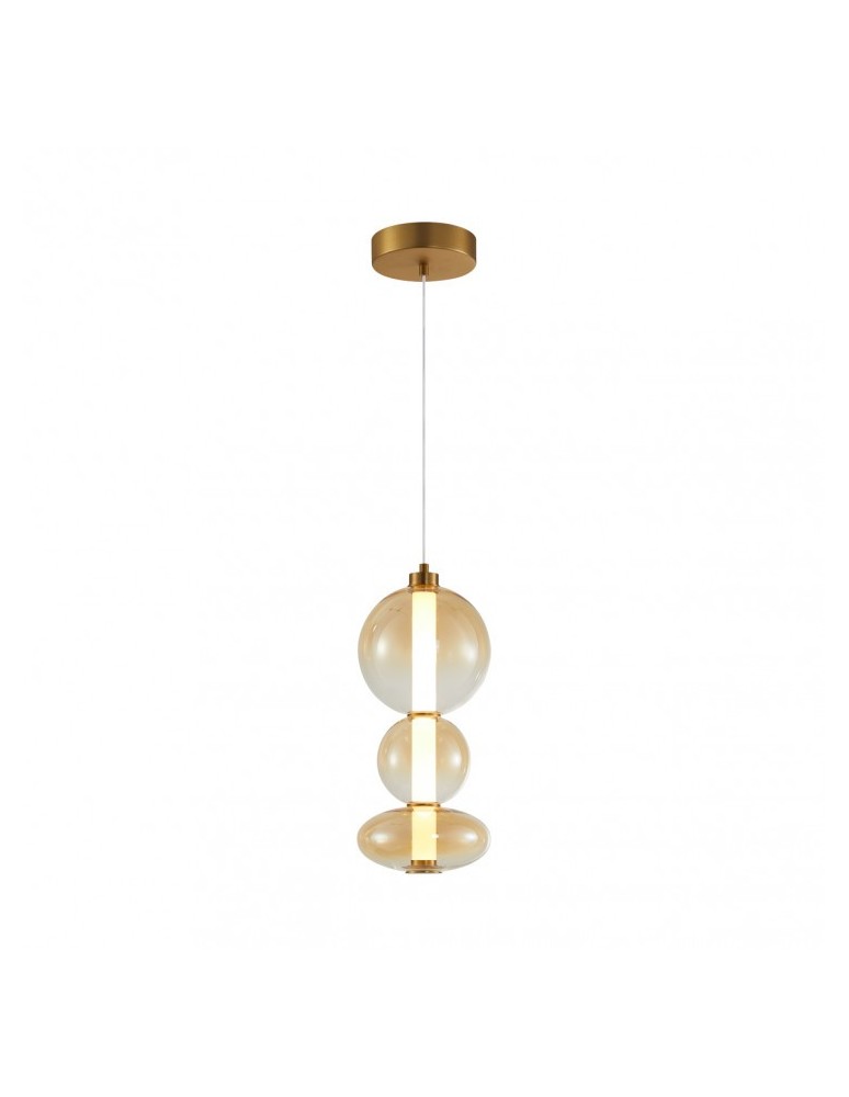 Designer pendant lamps - ITALUX Sonte Pendant Antique Bronze Matte 1xLED 24W PND-24352V-24W-AB-AMB - product kolory-swiatla.pl 1