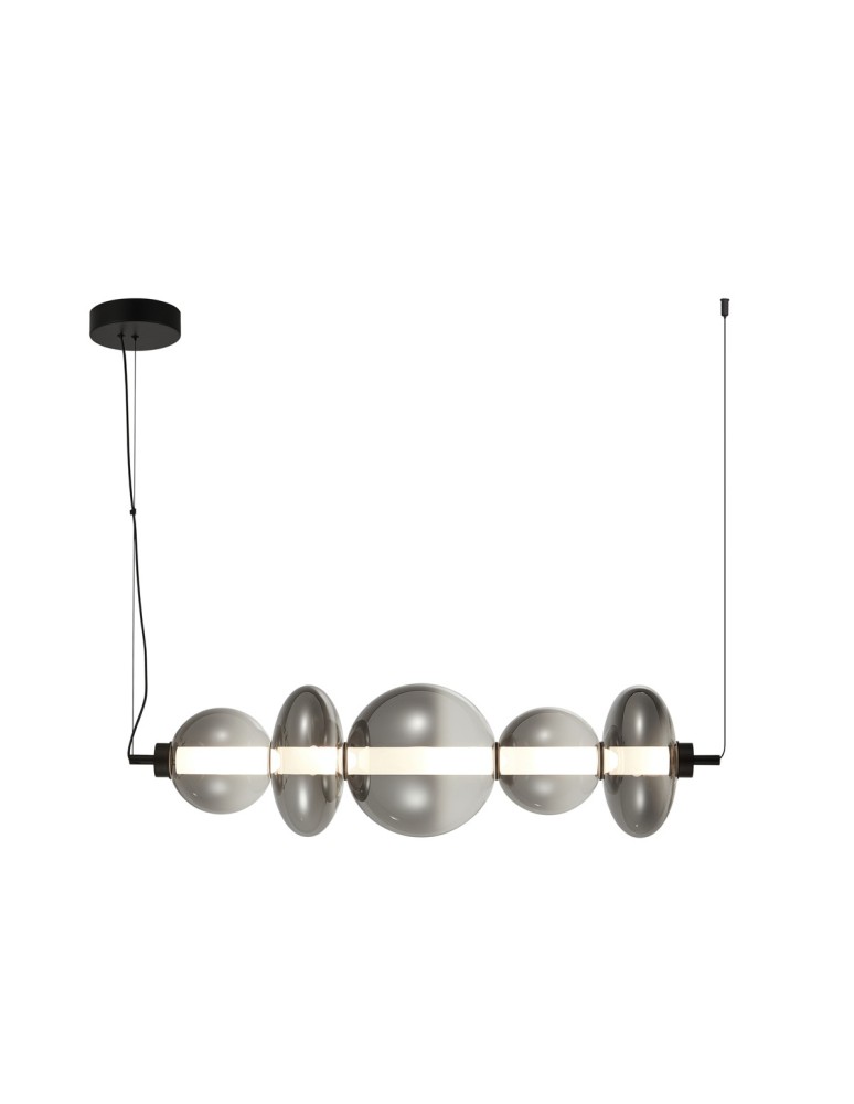 Designer pendant lamps - ITALUX Sonte Pendant Black matte 1xLED 40W PND-24352-40W-BK-SG - product kolory-swiatla.pl 1