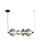 Designer pendant lamps - ITALUX Sonte Pendant Black matte 1xLED 36W PND-24352-36W-BK-SG - product 1
