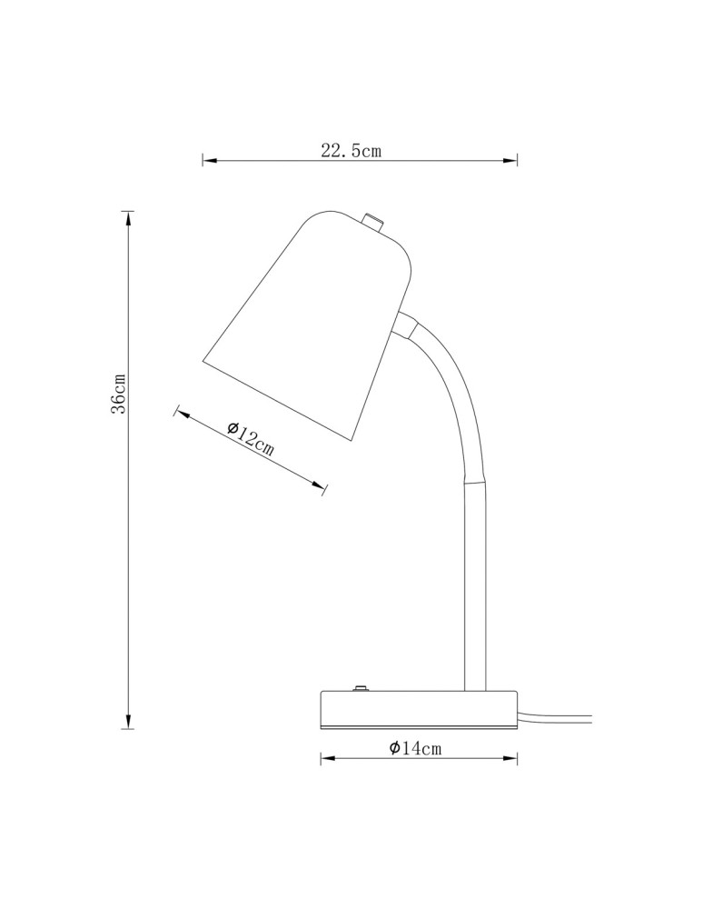 Children's table lamps - ITALUX Prato Table/nightstand Black 1xE27 TB-37643-BK - product kolory-swiatla.pl 2