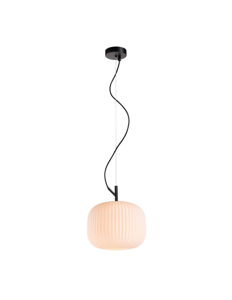 Scandinavian style pendant lamps - ITALUX Rues Pendant Black matte 1xE27 PND-64536A-M-BL-OPA - product kolory-swiatla.pl 1