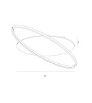 LED ceiling lamps - ITALUX Poraso Plafond Black Sandblasted 1xLED 14W Warm White PLF-93439-12W-WO - product 3