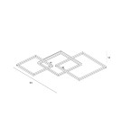 LED ceiling lamps - ITALUX Noris Plafond Black Sandblasted 2xLED 38W Warm White PLF-82738-38W-WO - product 3