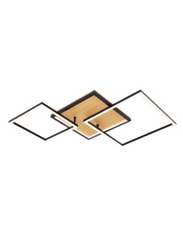 ITALUX Noris Plafond Black Sandblasted 2xLED 38W Warm White PLF-82738-38W-WO