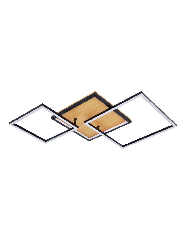 LED ceiling lamps - ITALUX Noris Plafond Black Sandblasted 2xLED 38W Warm White PLF-82738-38W-WO - product kolory-swiatla.pl 2