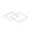 LED ceiling lamps - ITALUX Noris Plafond Black Sandblasted 1xLED 28W Warm White PLF-82738-28W-WO - product 2