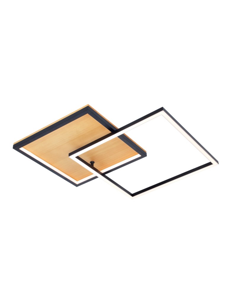 LED ceiling lamps - ITALUX Noris Plafond Black Sandblasted 1xLED 28W Warm White PLF-82738-28W-WO - product kolory-swiatla.pl 1