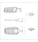Outdoor lanterns - ITALUX Nona Street Black IP65 1xLED 50W Neutral White FD-83526-50W - product 3