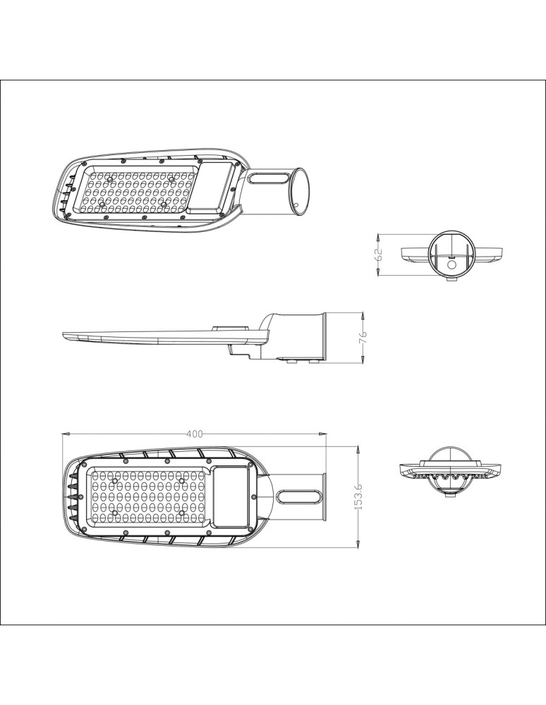 Outdoor lanterns - ITALUX Nona Street Black IP65 1xLED 50W Neutral White FD-83526-50W - product kolory-swiatla.pl 3