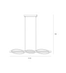 LED pendant lamps - ITALUX Natano Pendant Black Sandblasted 3xLED 38W Warm White PND-55362-40W-WO - product 2