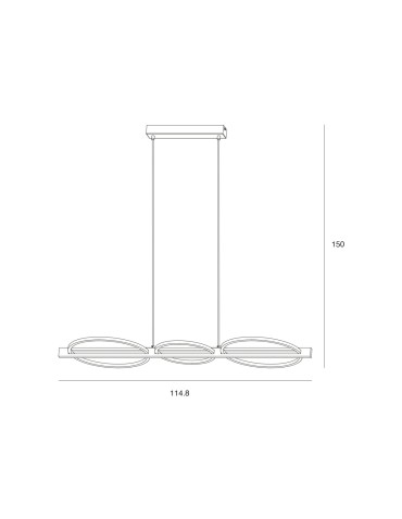 ITALUX Natano Pendant Black Sandblasted 3xLED 38W Warm White PND-55362-40W-WO - product 2