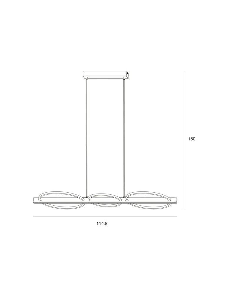 LED pendant lamps - ITALUX Natano Pendant Black Sandblasted 3xLED 38W Warm White PND-55362-40W-WO - product kolory-swiatla.pl 2