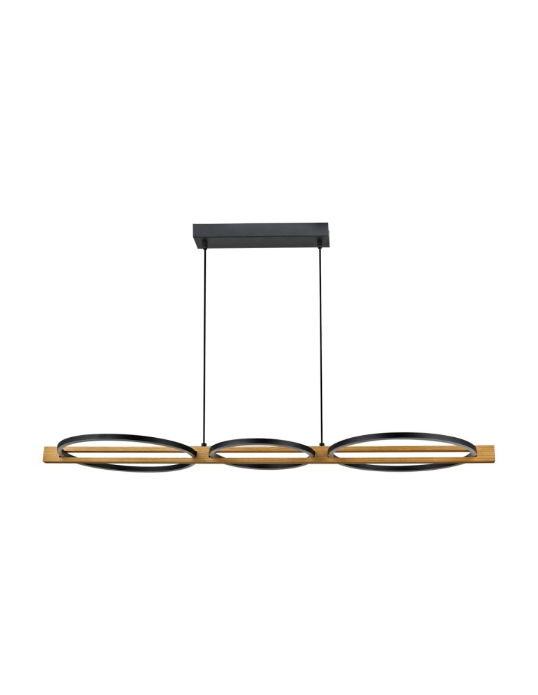 LED pendant lamps - ITALUX Natano Pendant Black Sandblasted 3xLED 38W Warm White PND-55362-40W-WO - product kolory-swiatla.pl 3