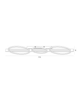 ITALUX Natano Plafond Black Sandblasted 3xLED 38W Warm White PLF-55362-40W-WO - product 2
