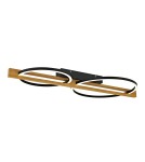 LED ceiling lamps - ITALUX Natano Plafond Black Sandblasted 2xLED 28W Warm White PLF-55362-25W-WO - product 1