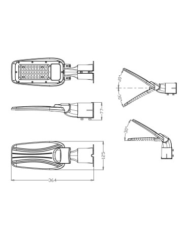 ITALUX Marlo Uliczna IP65 1xLED 50W 4000K FD-73452-50W - produkt 2