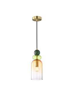 ITALUX Manso Pendant Sanded Gold with Gloss 1xE14 PND-37462C-MC-GD