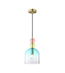 Designer pendant lamps - ITALUX Manso Pendant Sanded Gold with Gloss 1xE14 PND-37462A-MC-GD - product 1