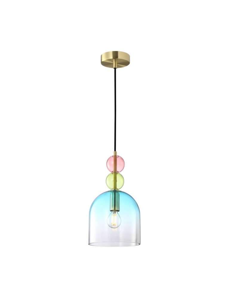 Designer pendant lamps - ITALUX Manso Pendant Sanded Gold with Gloss 1xE14 PND-37462A-MC-GD - product kolory-swiatla.pl 1