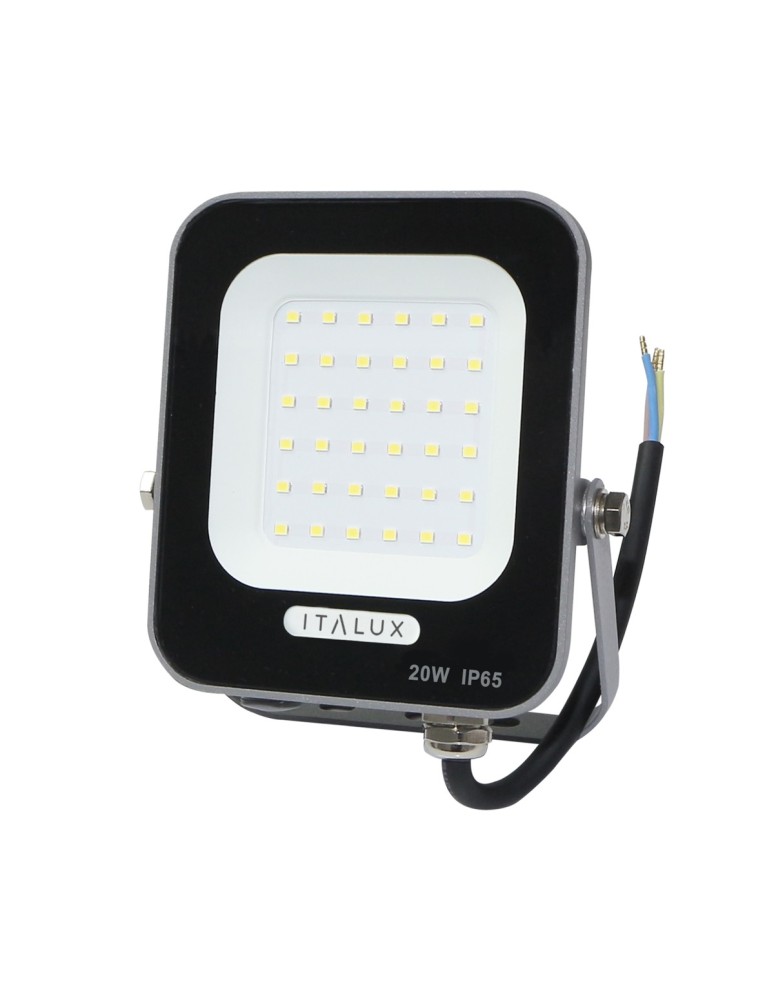 Outdoor floodlights / halopacks - ITALUX Korta Floodlight Gray IP65 1xLED 20W Neutral White FD-27253-20W - product kolory-swiatla.pl 1