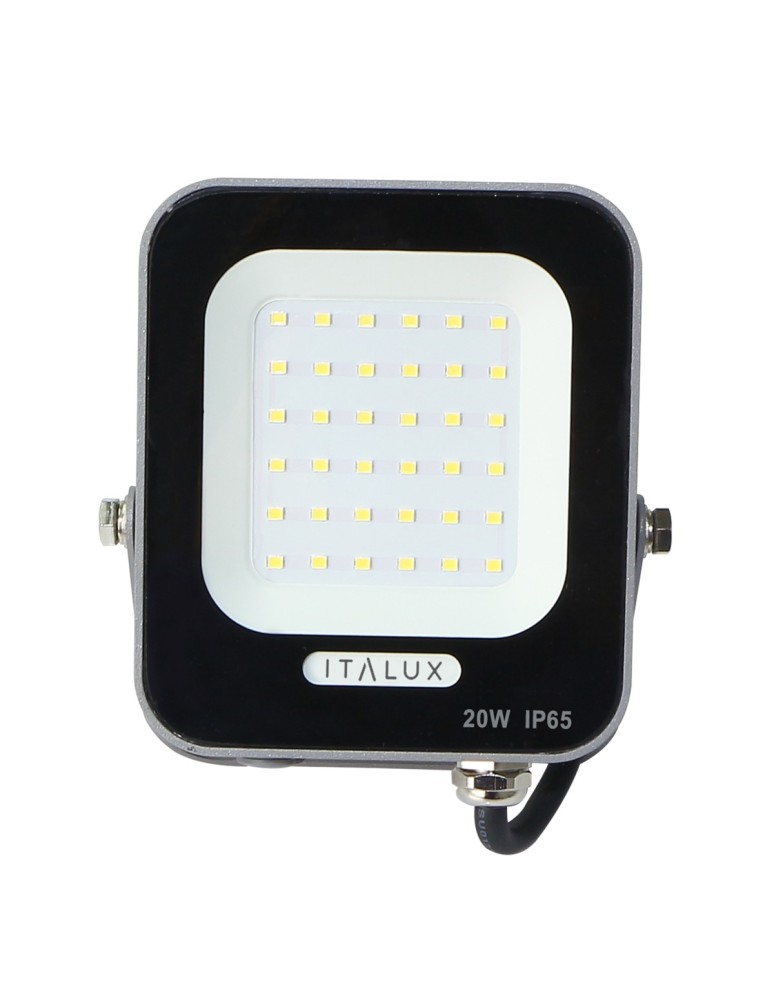 Outdoor floodlights / halopacks - ITALUX Korta Floodlight Gray IP65 1xLED 20W Neutral White FD-27253-20W - product kolory-swiatla.pl 3