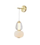 Designer wall lamps - ITALUX Eris Pendant Sandblasted Gold with Gloss 1xLED 18W WL-98374-18W-GD - product 1