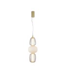 Designer pendant lamps - ITALUX Eris Pendant Sandblasted Gold with Gloss 1xLED 28W PND-98374-28W-GD - product 1