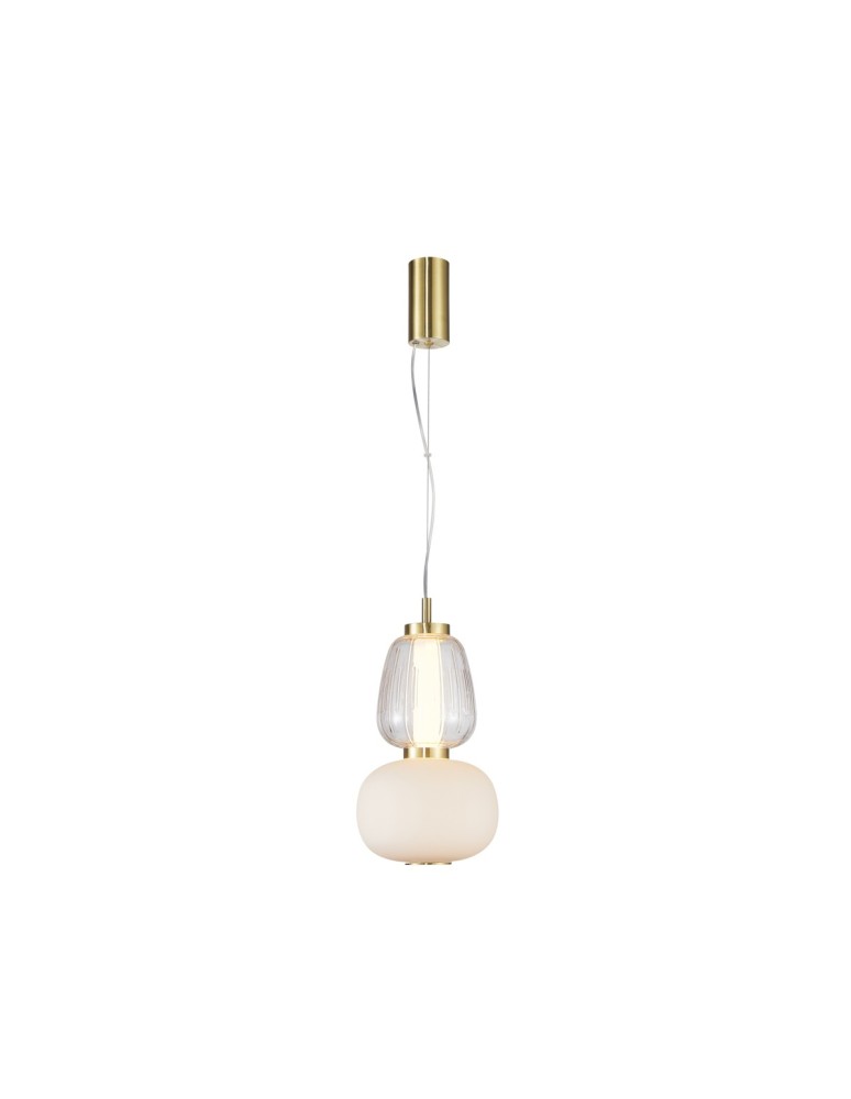 Designer pendant lamps - ITALUX Eris Pendant Sandblasted Gold with Gloss 1xLED 18W PND-98374-18W-GD - product kolory-swiatla.pl 1