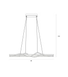 LED pendant lamps - ITALUX Conato Pendant Black Sandblasted 2xLED 35W Warm White PND-23848-30W-BK-GD - product 2