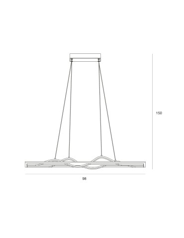 ITALUX Conato Wisząca 2xLED 35W 3000K PND-23848-30W-BK-GD - produkt 2