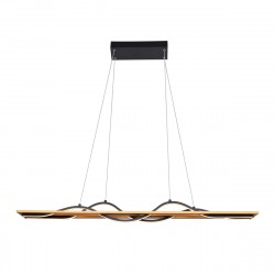 ITALUX Conato Wisząca Czarny piaskowany 2xLED 35W Ciepła biel PND-23848-30W-BK-GD