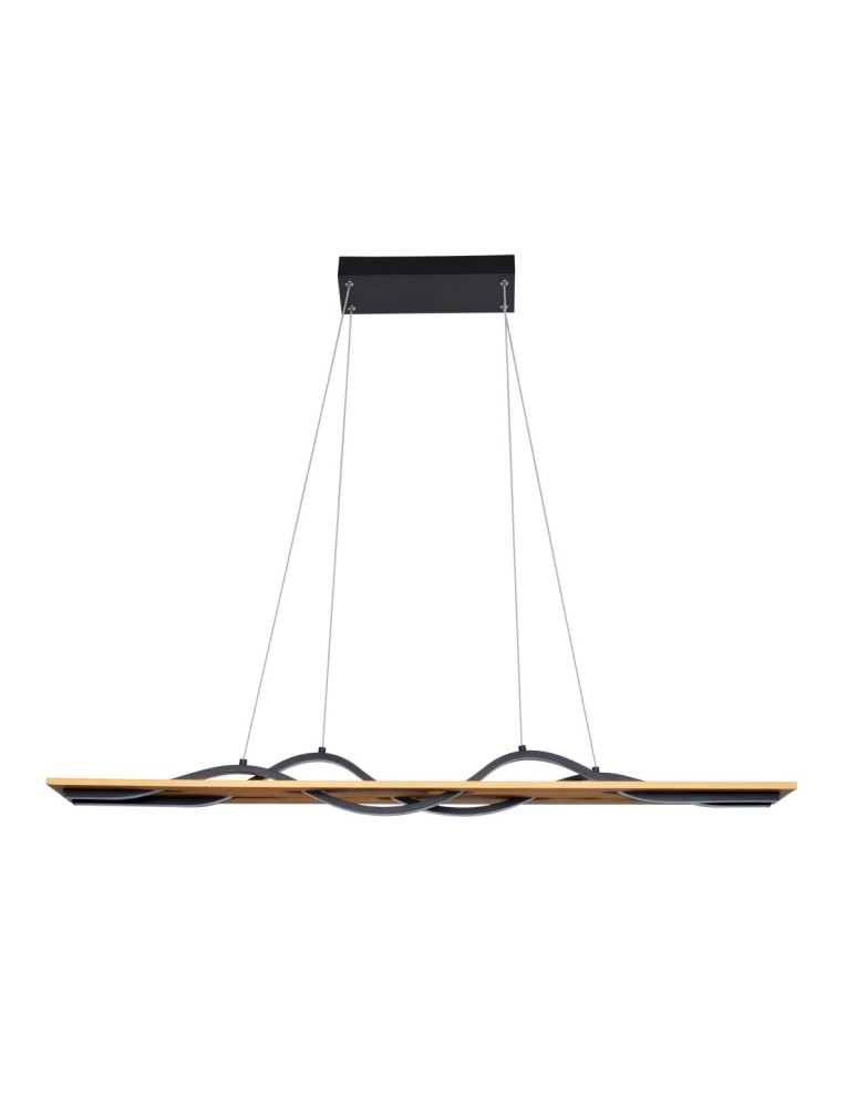 LED pendant lamps - ITALUX Conato Pendant Black Sandblasted 2xLED 35W Warm White PND-23848-30W-BK-GD - product kolory-swiatla.pl 3