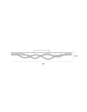 ITALUX Conato Plafon 2xLED 35W 3000K PLF-23848-30W-BK-GD - produkt 2