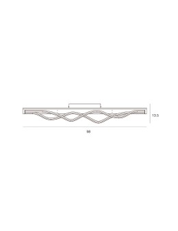 ITALUX Conato Plafond Black Sandblasted 2xLED 35W Warm White PLF-23848-30W-BK-GD - product 2