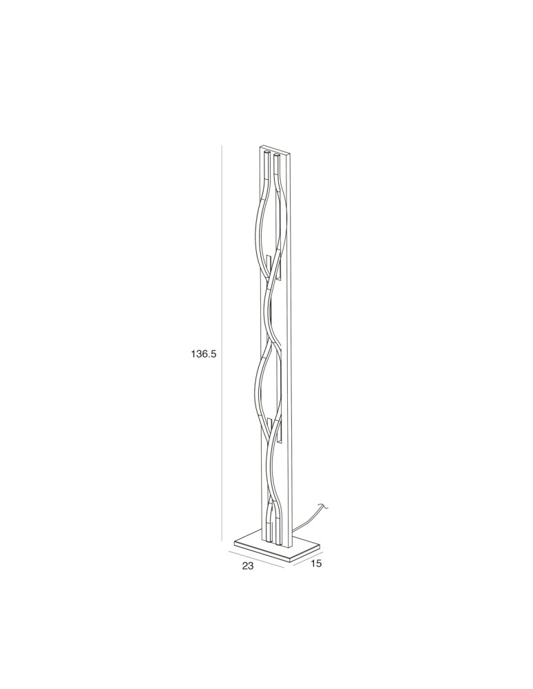 LED floor lamps - ITALUX Conato Standing Black Sandblasted 2xLED 35W Warm White FL-23848-30W-BK-GD - product kolory-swiatla.pl 2
