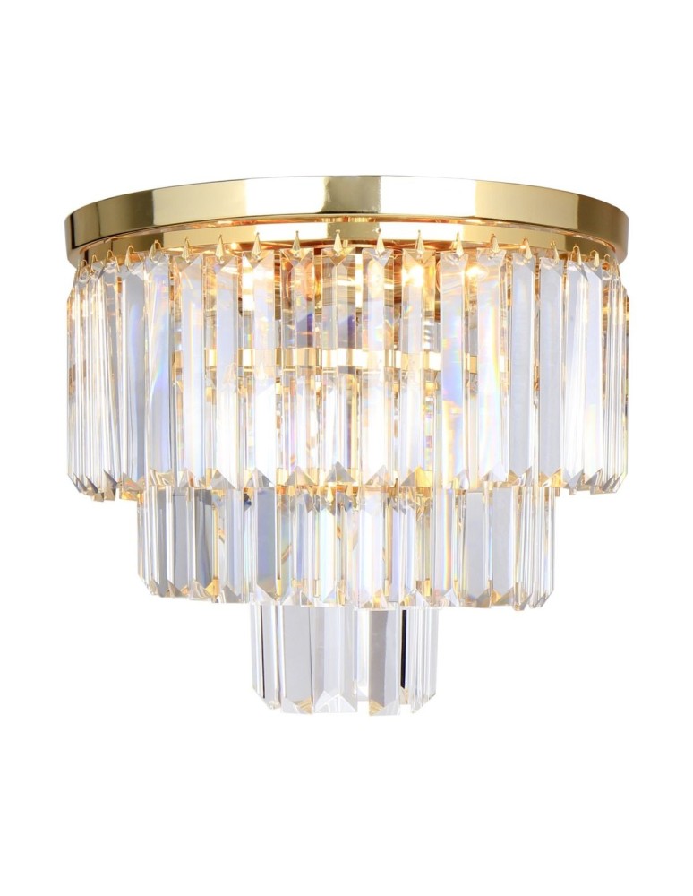 Ceiling lamps with crystals - Zuma Line Amedeo Gold/Transparent Ceiling Lamp C17106/1 - product kolory-swiatla.pl 1